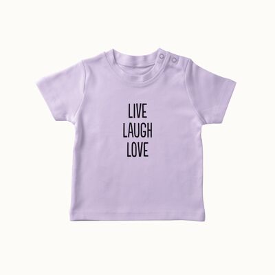 Camiseta Live Laugh Love (lavanda)