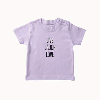 T-shirt Live Laugh Love (lavande) 1