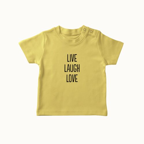 Live Laugh Love t-shirt (oker yellow)
