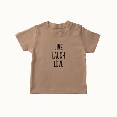 T-shirt Live Laugh Love (mokka)