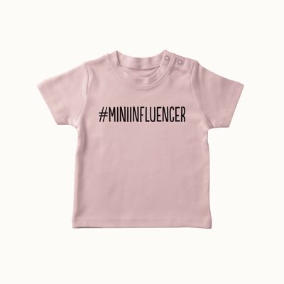 T-shirt #miniinfluencer (rosa tenue)