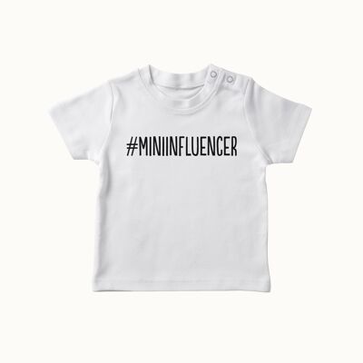 T-shirt #miniinfluencer (bianco alpino)