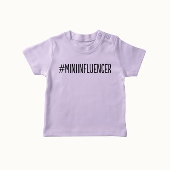 T-shirt #miniinfluenceur (lavande) 1