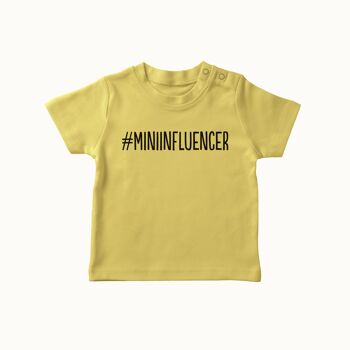T-shirt #miniinfluencer (jaune oker) 1