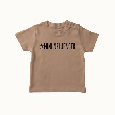 Camiseta #miniinfluencer (mokka)