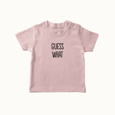 Camiseta Guess What (rosa suave)
