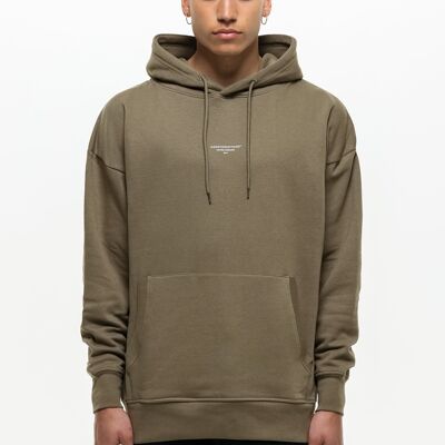 Übergroßer Archiv-Kapuzenpullover in Khaki