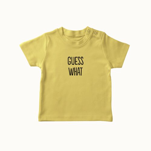 Guess What t-shirt (oker yellow)