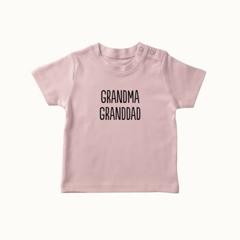 T-shirt grand-mère grand-père (rose tendre) 1