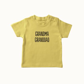 T-shirt grand-mère grand-père (jaune oker) 1