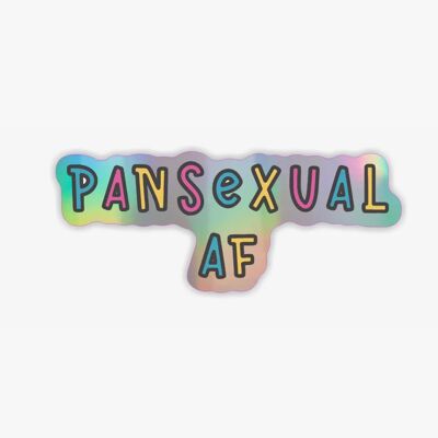 Adesivo in vinile olografico pansessuale / adesivi LGBTQ