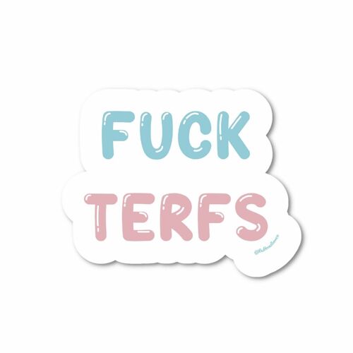 Fuck Terfs pro-trans rights Vinyl Sticker