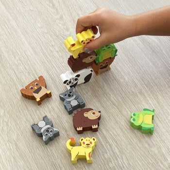 Buy wholesale Crazy Animals: Wooden puzzle - Educational toy Shapes and  Colors - Shapes to stack - Fine motor skills and awareness - child 1 year  to 5 years