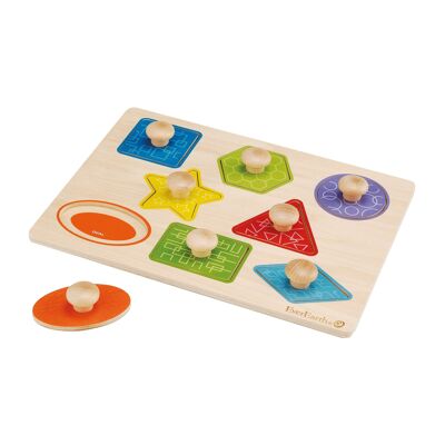 Shape and wooden puzzle