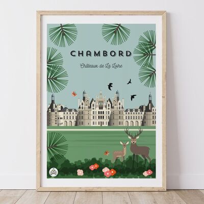 CHAMBORD-Plakat – Schlösser der Loire