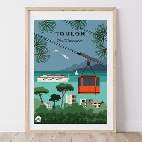Affiche TOULON - Mer Méditerranée