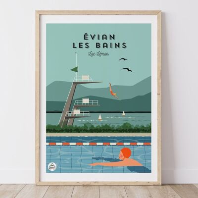 Poster EVIAN-LES-BAINS - Lago di Ginevra