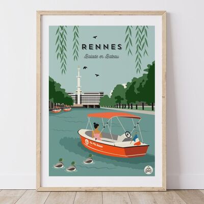 Póster RENNES - Paseo en barco