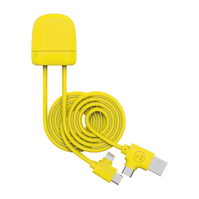 Ice-C Yellow Multi-Connector Charging Cable