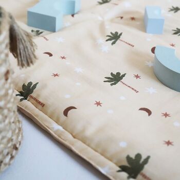 JAIPURY tapis de repos bébé imprimé petits palmiers 2