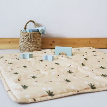 JAIPURY tapis de repos bébé imprimé petits palmiers 4