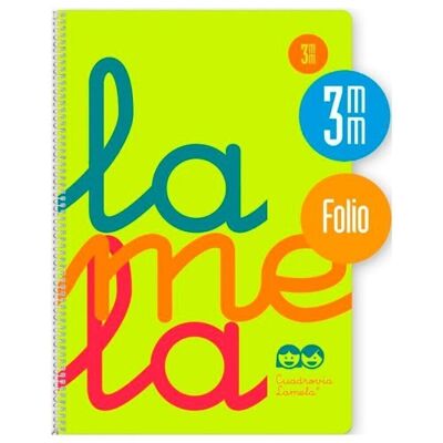 Bloc espiral folio Lamela Plastic - C 3 - 80 hojas - 90 grs -Amarillo