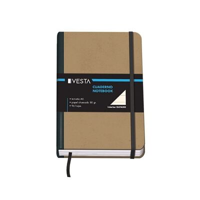 Cuaderno Nature con goma A6 Rayado 96 hojas