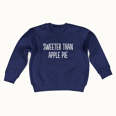 Más dulce que el suéter de tarta de manzana (azul marino)