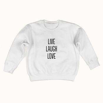 Pull Live Laugh Love (blanc alpin) 1