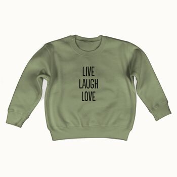 Pull Live Laugh Love (vert olive) 1