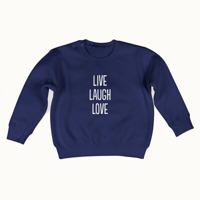 Suéter Live Laugh Love (azul marino)
