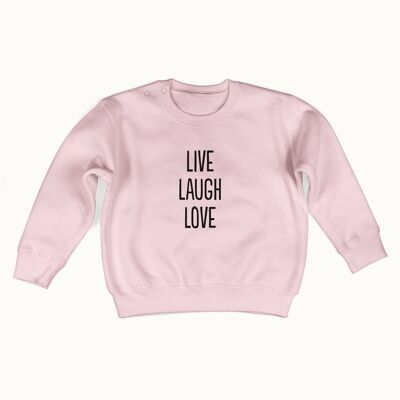 Suéter Live Laugh Love (rosa suave)