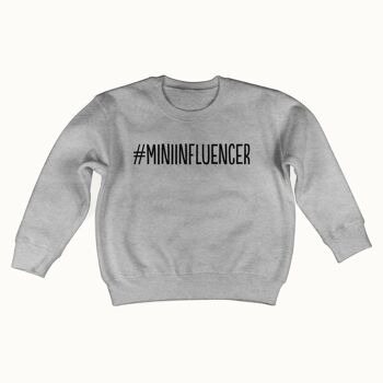 pull #miniinfluencer (gris chiné) 1