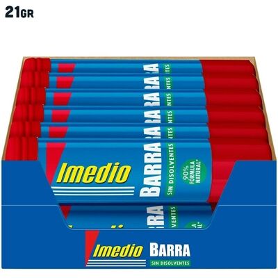 Caja de 12 barras de pegamento Imedio 21 gr