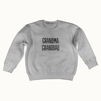 Pull grand-mère grand-père (gris chiné) 1