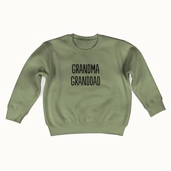 Pull grand-mère grand-père (vert olive) 1