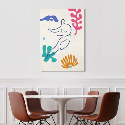 Print on canvas: Atelier Deco, Playing among the waves 1