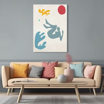 Print on canvas: Atelier Deco, Playing among the waves 2