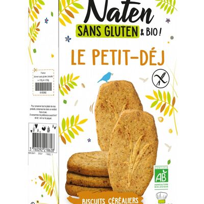 Biscuits petit-dej céréalier sans gluten 140g Naten