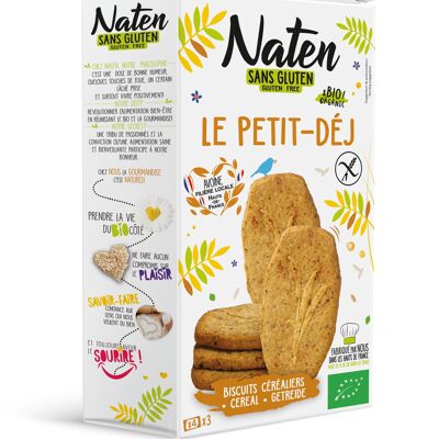 Biscuits petit-dej céréalier sans gluten 140g Naten