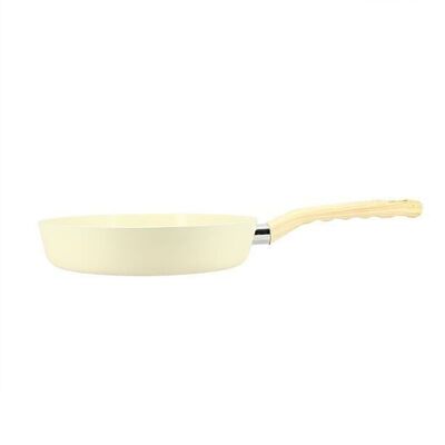 24cm cream frying pan
induction aluminum
wood effect handle