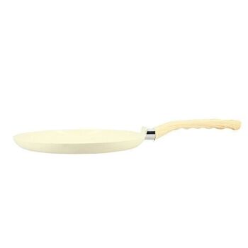 Crêpière crème 26cm en aluminium induction poignée effet bois 1