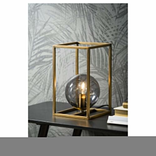 Messing metal table lamps Jaro with glass bulb