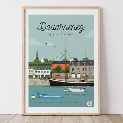 Affiche DOUARNENEZ - Le Port Rhu