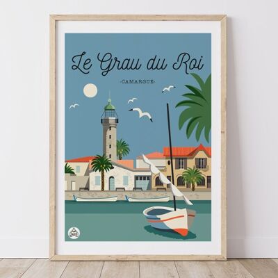 Poster LE GRAU DU ROI - Camargue