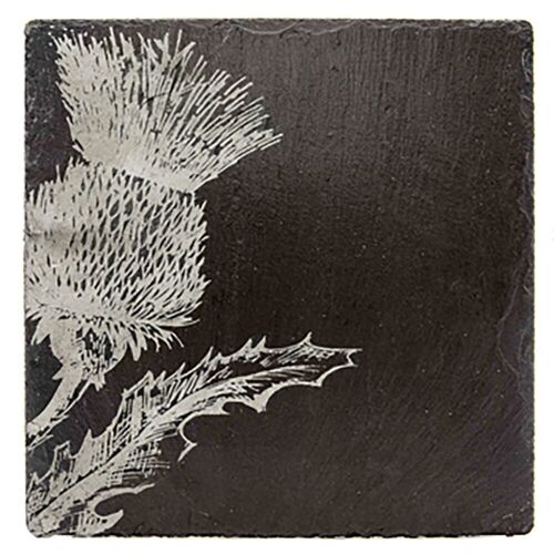 Single Slate Coaster - Thistle