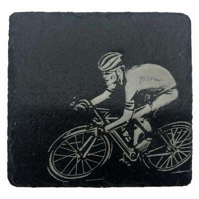 Dessous de verre en ardoise unique - Cyclisme