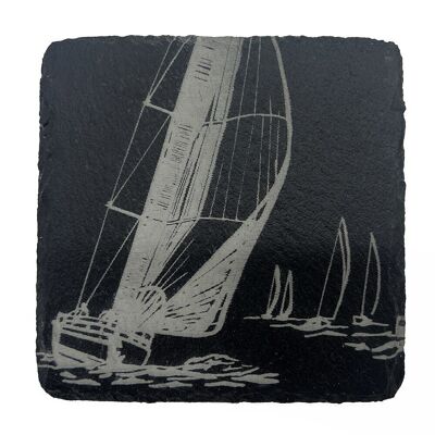 Single Slate Coaster - Yachting