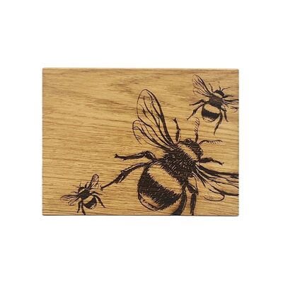 Barbrett aus Eichenholz – Biene