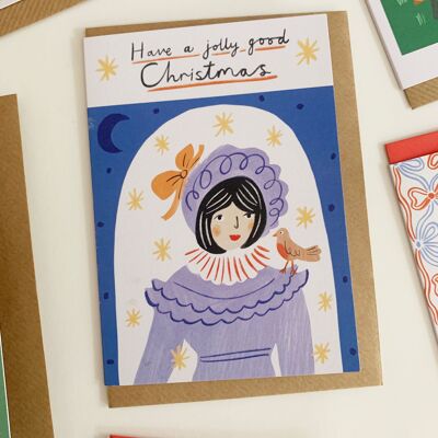 Jolly Regency Robin Christmas Card